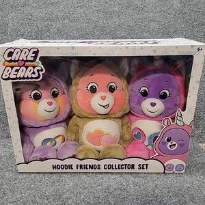 NEW Care Bears Hoodie Friends Collector Set - Unicorn; Fox; Pegasus - NIB